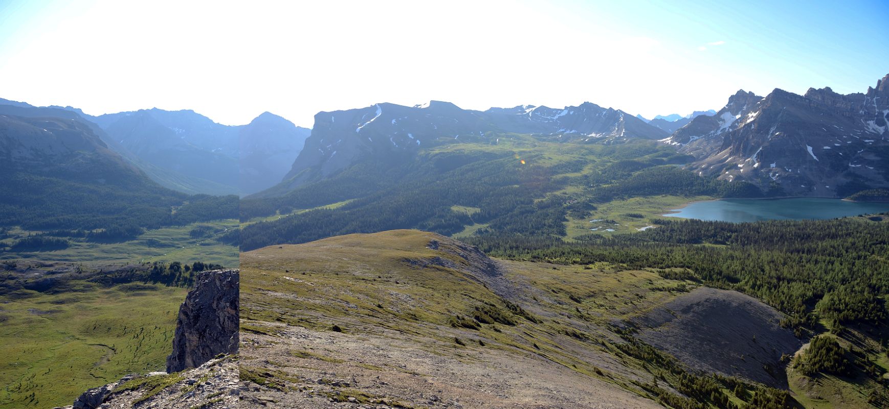 35 Cave Mountain, Mount Allenby, Mount Mercer, Mount Cautley, Wonder Peak, The Towers, Naiset Point Early Morning From the Nublet